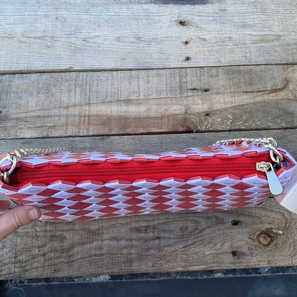 NWT Rebagz Eco Friendly Love Red and White Shoulder Bag - Picture 15 of 16